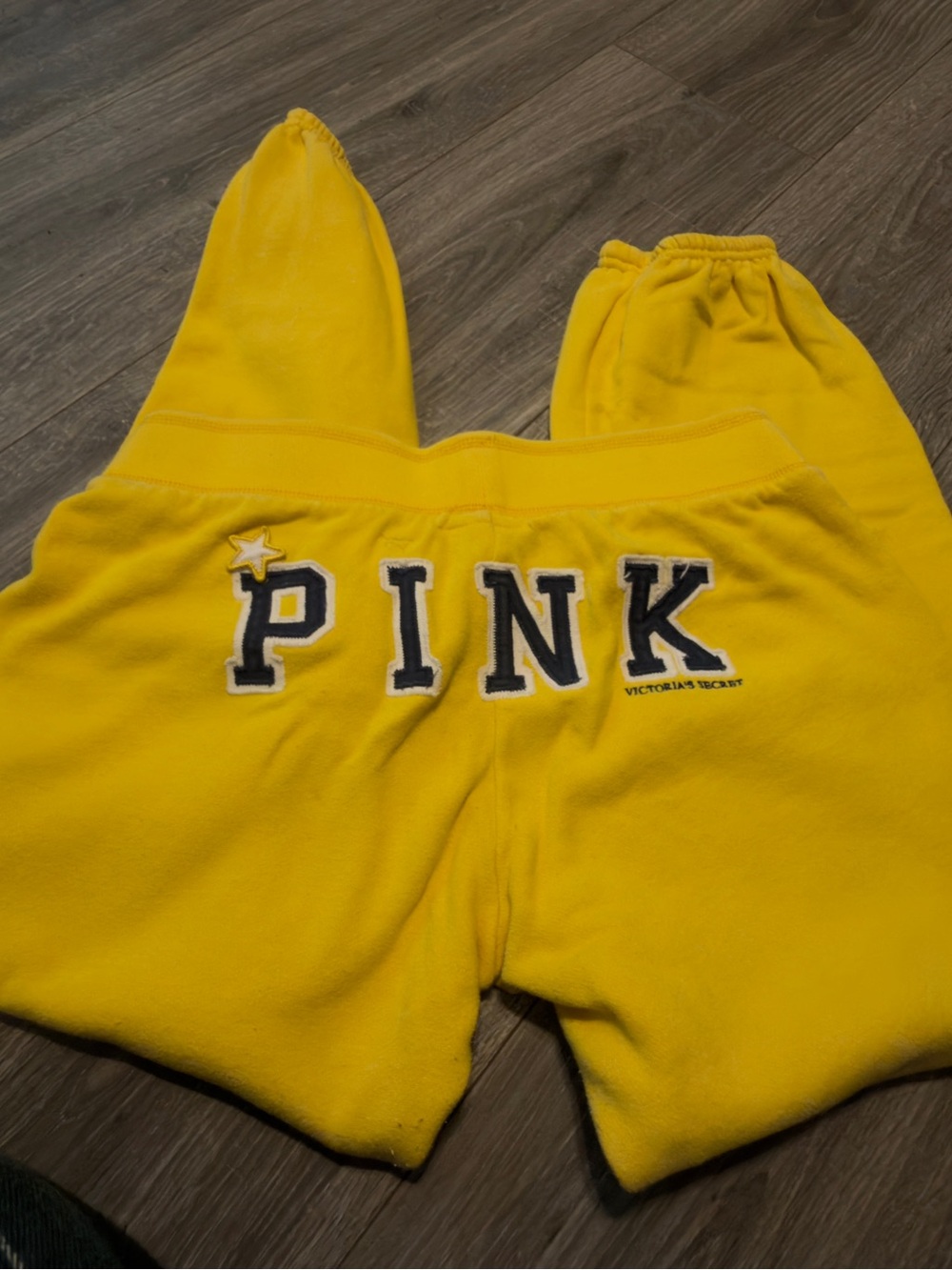 Victoria's Secret PINK Bright Yellow Fleece Joggers